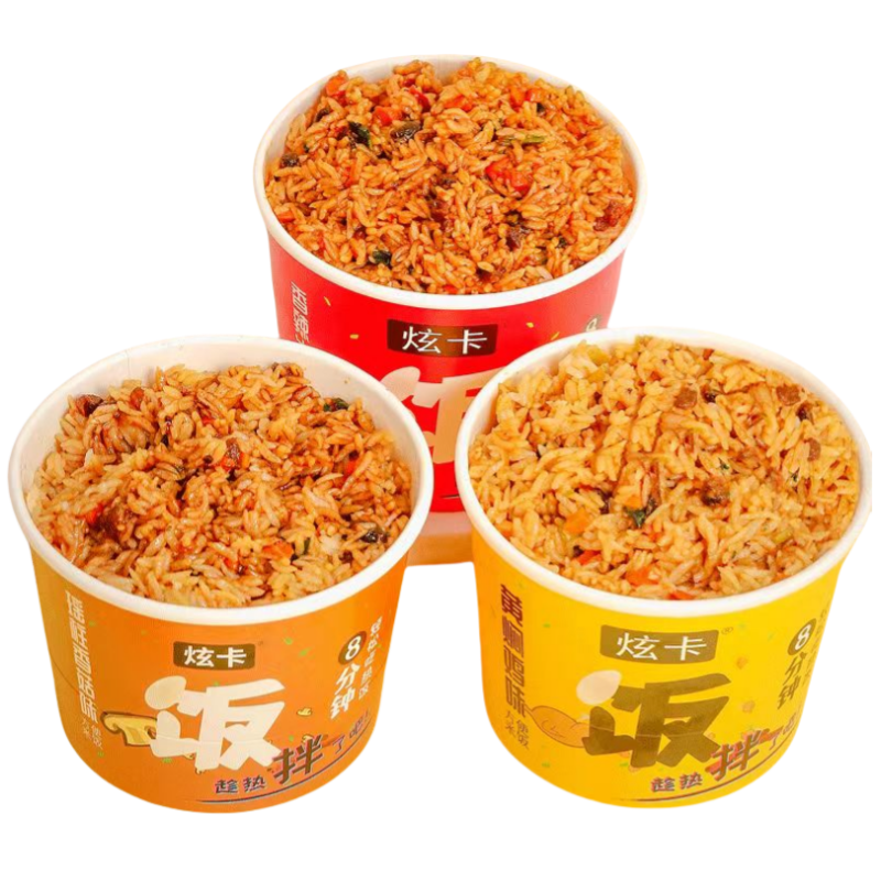 沖泡拌飯免蒸免煮米飯煮速食品宿舍懶人學(xué)生自熱飯充饑扛餓快食 三口味混合【12桶】