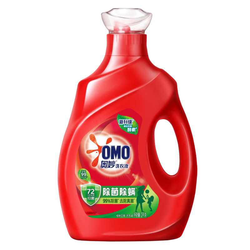 奥妙除菌除螨洗衣液天然酵素去除顽渍整箱装持久留香长效抑菌洁净家用 除菌除螨洗衣液2kg