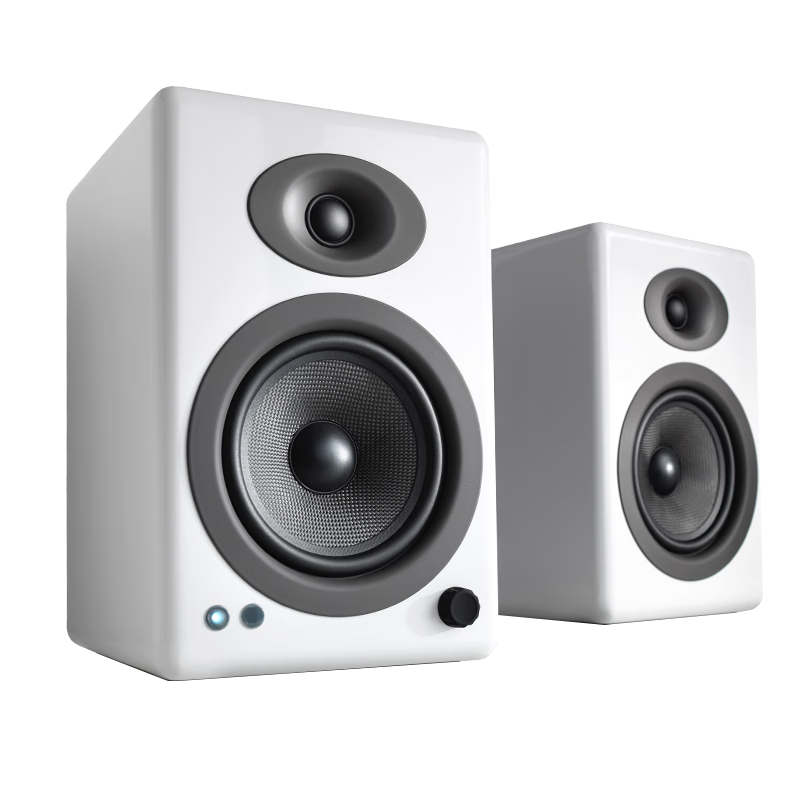 声擎（Audioengine）【国家补贴】A5+ 电脑桌面音响家用 客厅电视书架有源音箱 家庭影院音响 高光白
