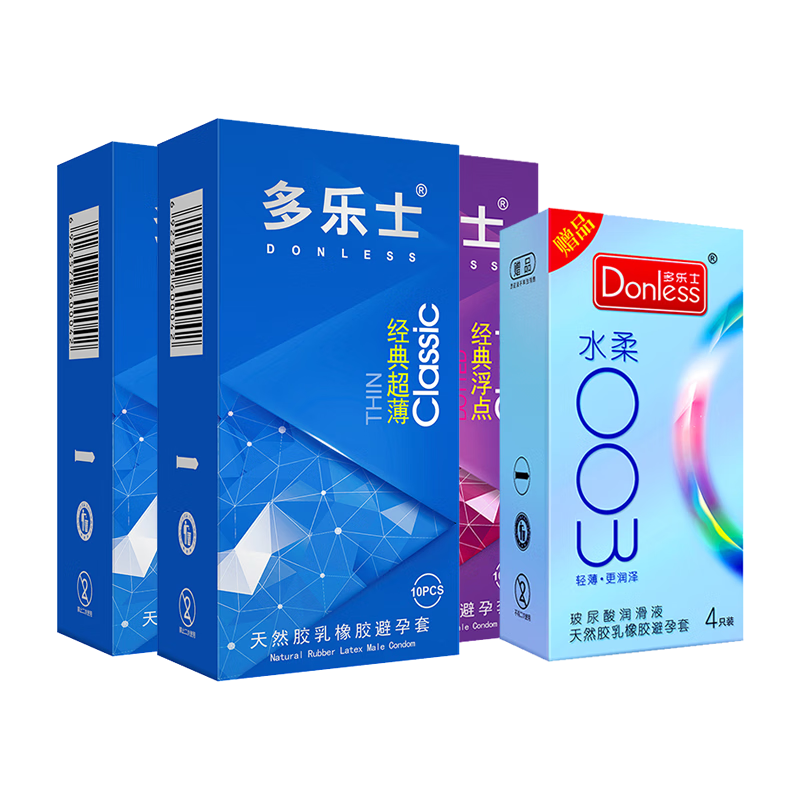 多樂士超薄避孕套水多男用浮點顆粒成人性用品計生情趣安全套套子保險套 【共34只】經(jīng)典超薄*2+經(jīng)典浮點 贈4只003