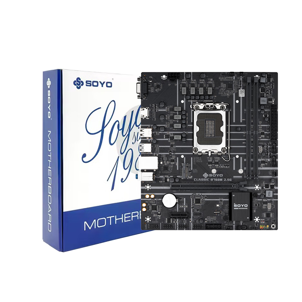 梅捷（SOYO）Classics B760M 2.5G M.2 电脑主板 支持12600KF/13400F/12490F 游戏娱乐主板Intel LGA 1700