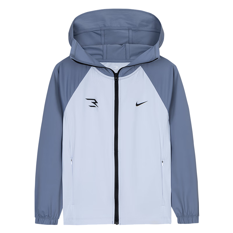 NIKE 3BRAND 耐克男女童皮肤衣【凉感防晒】2025夏季新款儿童外套 石南蓝【凉感防晒】 140 /68 【建议身高128-140cm】