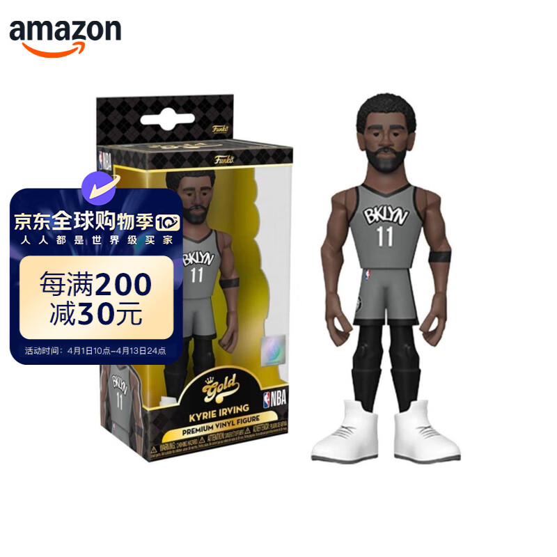 FUNKO NBA篮网队 欧文人偶手办 5英寸高 约12.7厘米 约 10x6x6 cm