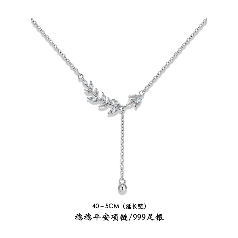 999足银穗穗平安流苏项链女轻奢小众精致纯银送闺蜜女友生日礼物 999足银_穗穗平安项链 京东折扣/优惠券