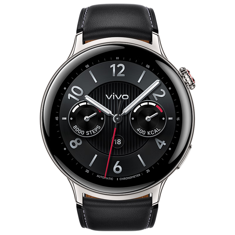 PLUS会员: vivo WATCH 5 蓝牙版 精钢 全天候心率血氧监测血压功能
