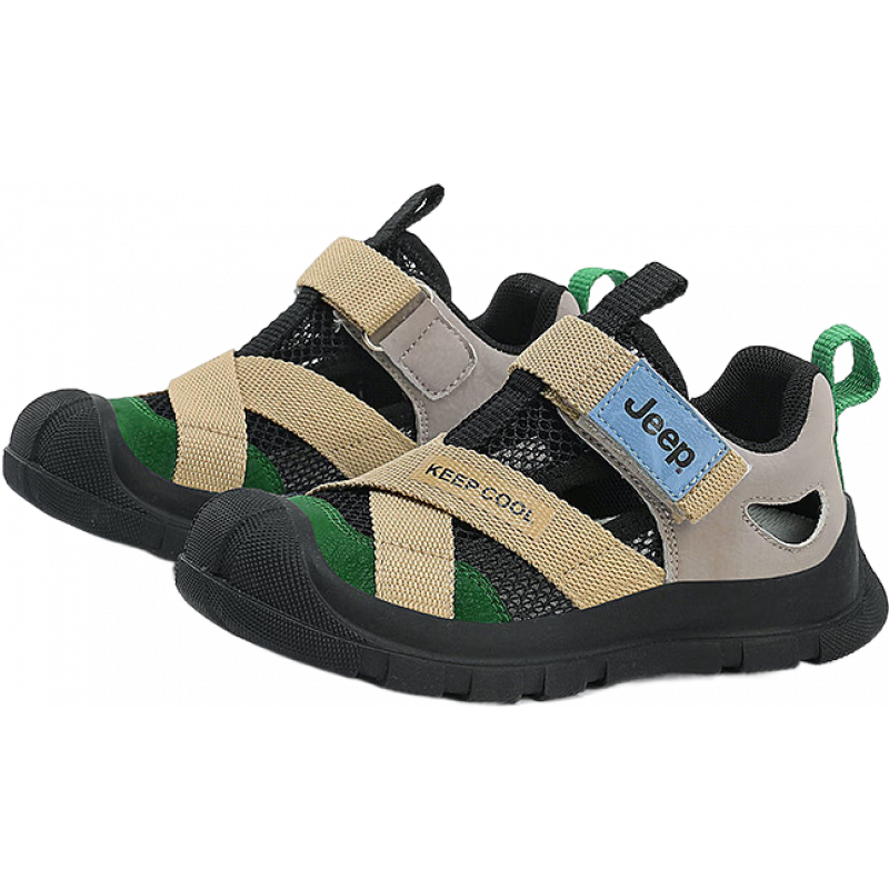 ���ڲ�����JEEP��ͯ��Ь��ͯ2025�ļ��¿��ͷɳ̲��ˮЬŮͯ�����д�ͯ��Ь ���̿��� 26 Ь�ڳ�Լ16.8CM    135.9Ԫ