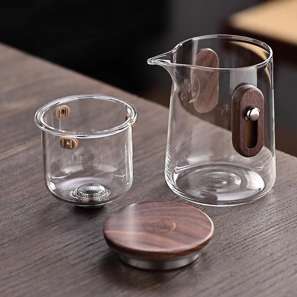 自像堂户外便携玻璃茶具套装轻悦旅行泡茶杯快客杯泡茶露营家用随身茶具