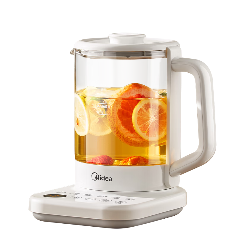 美的（Midea）纯钛0涂层养生壶 烧水壶 恒温家用煮茶壶 全自动一体电热水壶煮茶器1.5L MK-YS15PY2-Ti