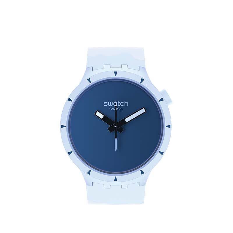 斯沃琪（Swatch）瑞士手表 植物陶瓷 生日礼物夜光石英表 【精美礼袋】寻秘冰川 SB03N102