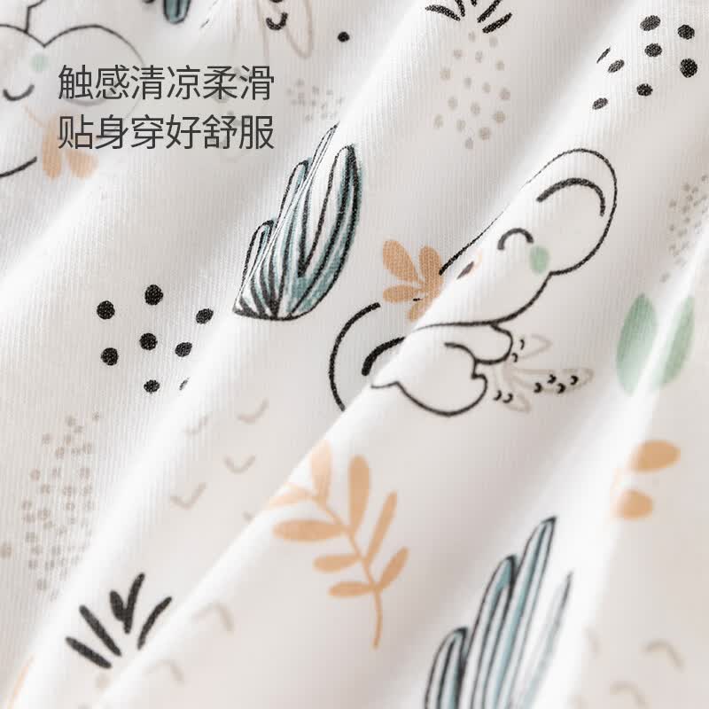 欢喜小熊 宝宝纯棉短袖套装儿童夏季T恤短裤两件装薄款婴儿衣服 考拉贝贝 100 (建议2-3岁身高90-100cm)