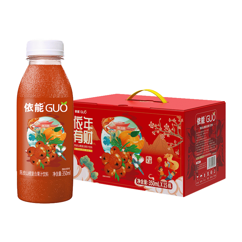 ���ڲ��������� GUO  ��֭���� 350ml*15ƿ ����װ ������Ʒ ���� ��Ƥɽ�֭ 36.9Ԫ