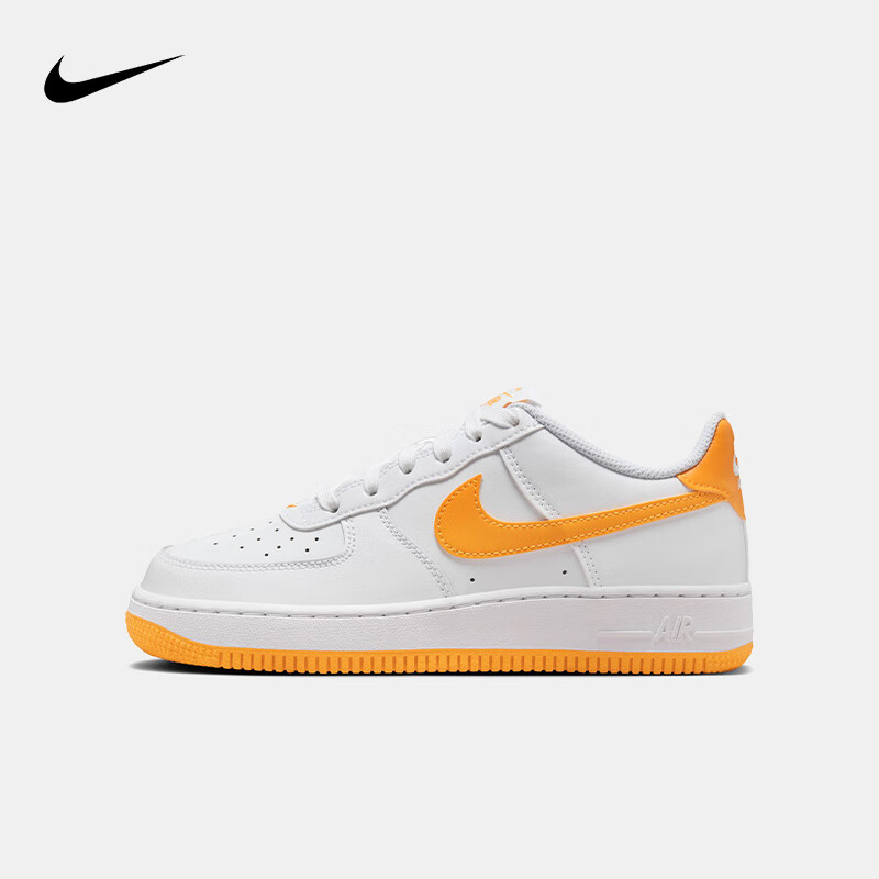 NIKE 耐克大童鞋男女空军一号休闲板鞋AIR FORCE 1内嵌气垫缓震小白鞋 FV5948-109 37.5 【建议脚长23.5cm】