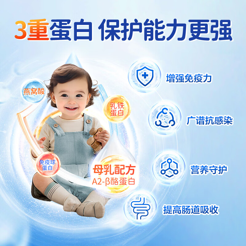 贝蜜儿乳铁蛋白儿童1-3-6岁蛋白粉增强免疫力宝宝婴幼儿童免疫球酪蛋白 【拍2发3盒 】免疫加倍 60袋*1盒