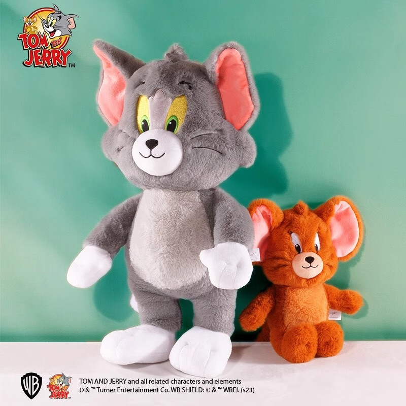 猫和老鼠桌面摆件娃娃汤姆公仔治愈安抚柔软玩偶节日礼物可爱礼物 杰利鼠经典豪华版(25cm)