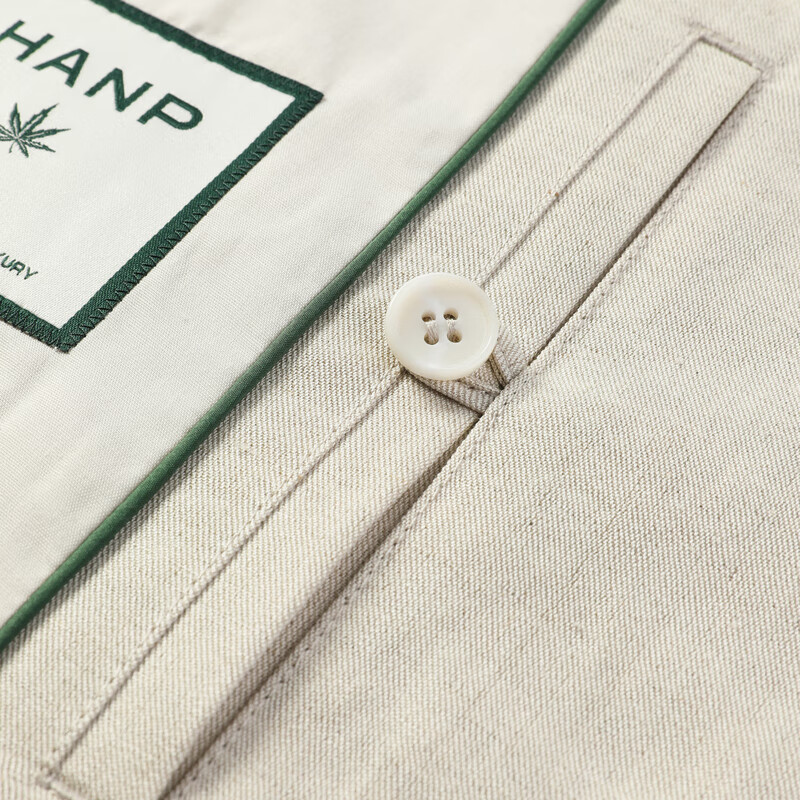 汉麻世家（HANP）【100%汉麻】男士秋季外套休闲翻领上衣夹克