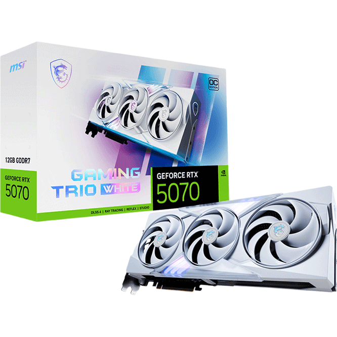 ΢�ǣ�MSI����ħ�� GeForce RTX 5070 12G GAMING TRIO OC WHITE AI���� �羺��Ϸ�������ѧϰ�����Կ�	