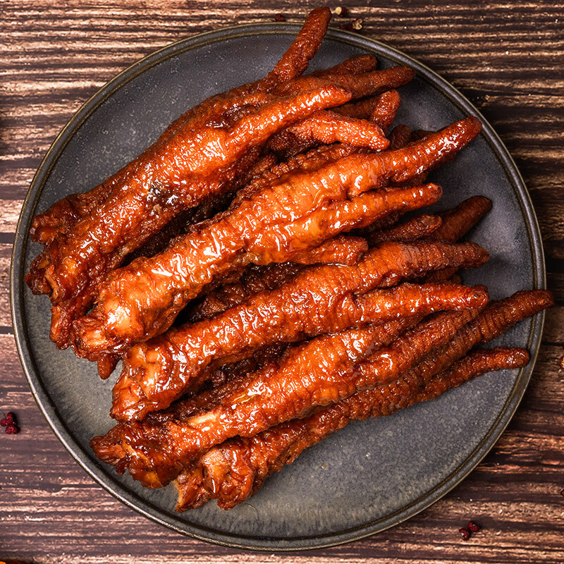 沈万三虎皮凤爪卤香味鸡爪卤鸡爪开袋即食零食独立包装东哥同款苏州特产 虎皮凤爪夜宵零食90g*3袋推荐