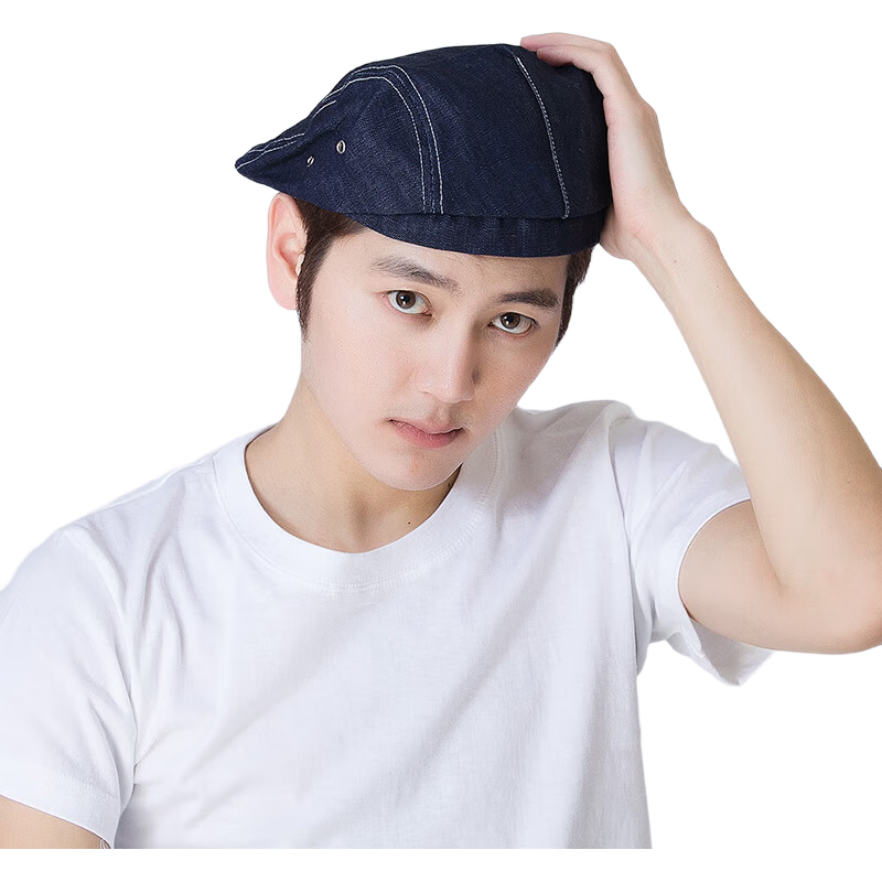 耐典 牛仔廚師工作帽男女服務(wù)員鴨舌帽前進(jìn)帽ND-LYDS8380-8387 8386側(cè)孔藏青