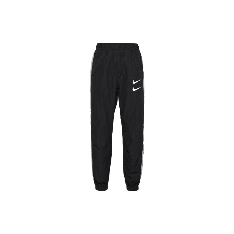 耐克（NIKE）复古侧边条纹双勾梭织束脚休闲针织运动裤男款黑色 L