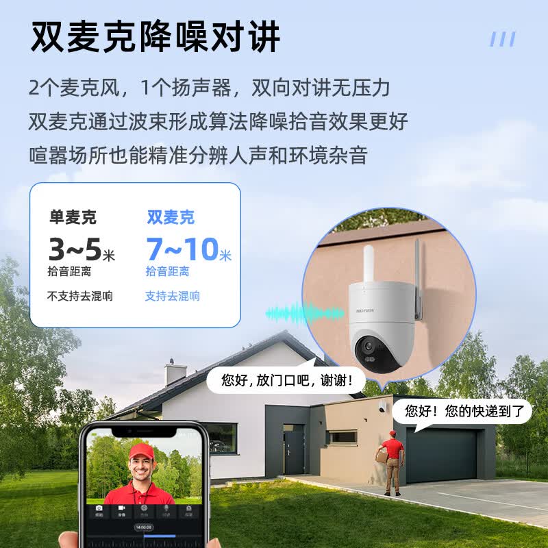 海康威视(HIKVISION)4G智能球机 无线监控摄像机 500万极清全彩夜视 人形检测 语音对讲手机远程【Q4P新品免充值流量】 4G双光全彩|单摄版+送电源【含64G卡】 【内置终身流量|免充值】 4G/有线连网两用|技术免费指导