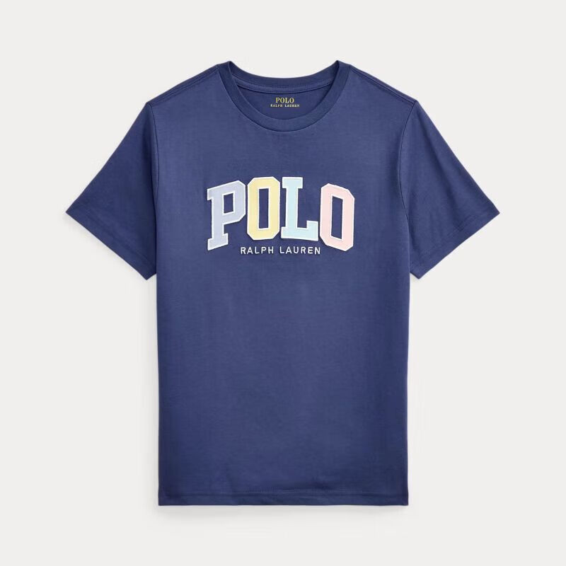 Polo Ralph LaurenT恤童装半截袖短袖棉质小个子女装棉质圆领春夏季男女童贴花刺绣 海军蓝 Light Navy S 适合身高136-138cm 体重25-28k