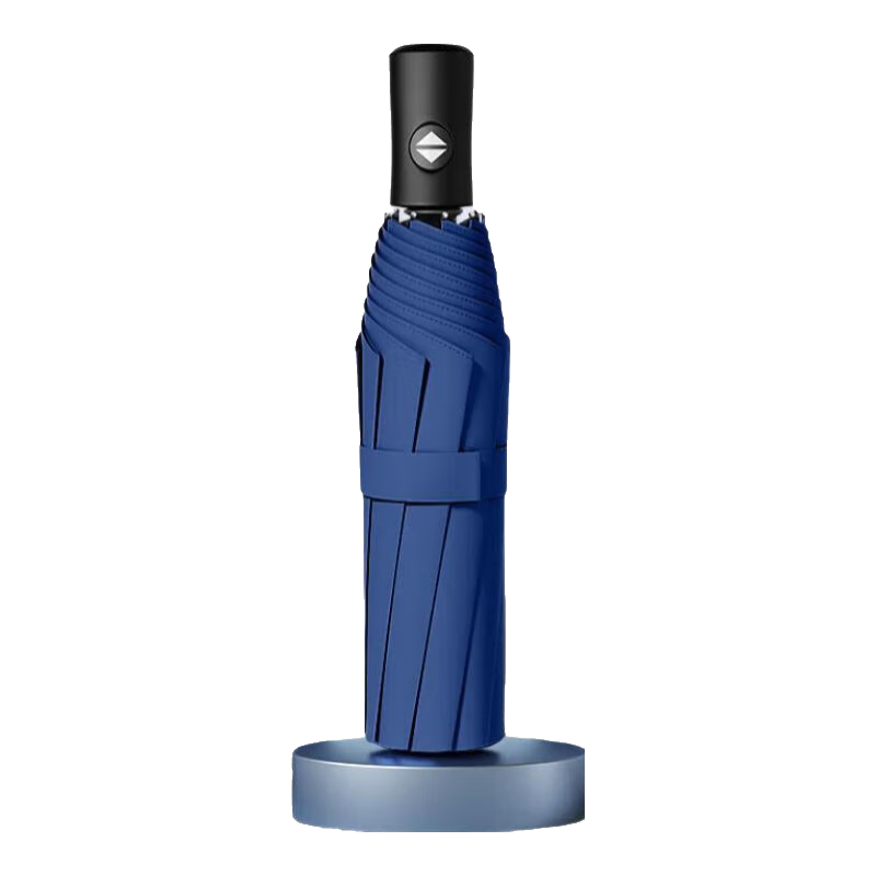 印象城定制雨伞全自动雨伞遮阳伞太阳伞晴雨两用一键全收商务黑胶防晒伞 藏青【全自动】雨伞