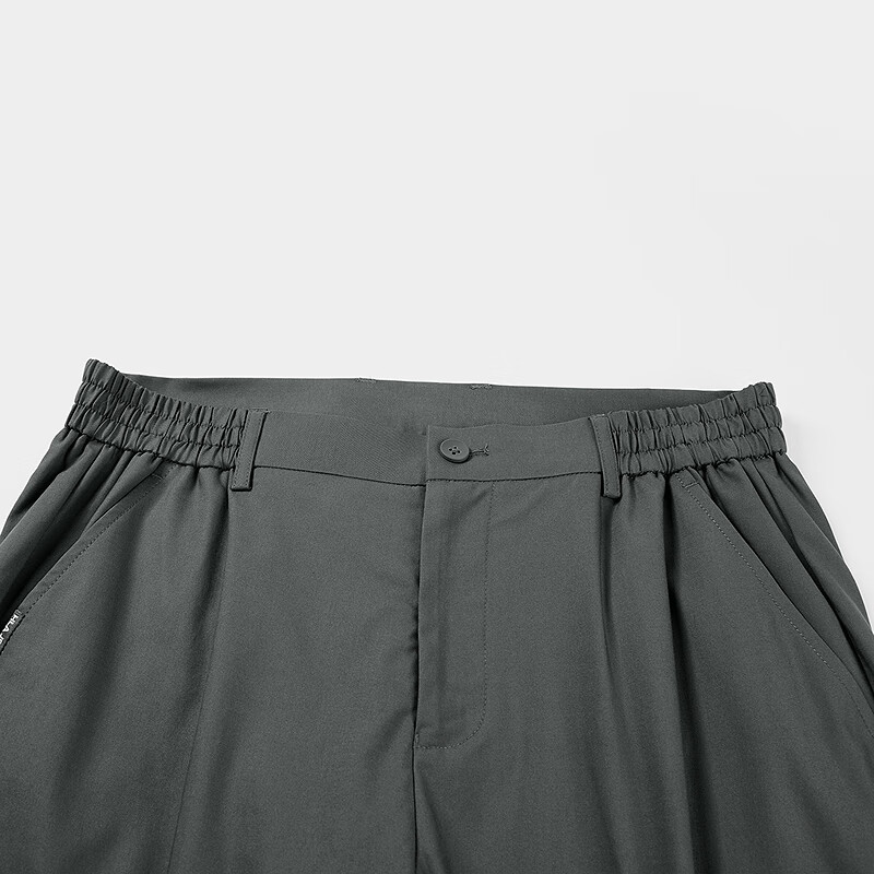 黑鲸海澜之家旗下松紧裤腰休闲裤男2025年春秋季新品束脚裤男工装风 深灰03 S