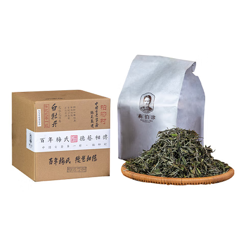 梅伯珍茶叶 福鼎白茶2024年柏柳村花香白牡丹200g口粮茶自喝礼品送人