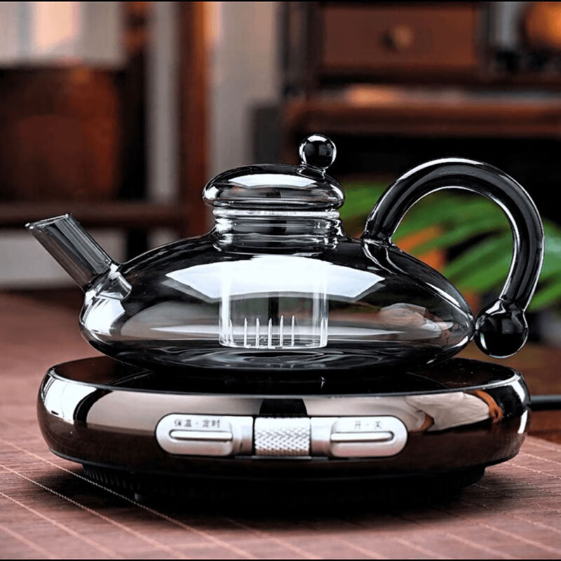 禾湉精选好物北欧大肚福鼠壶电陶炉家用保温煮茶器养生烧水壶70 电陶炉底座+小福壶+2只0ml