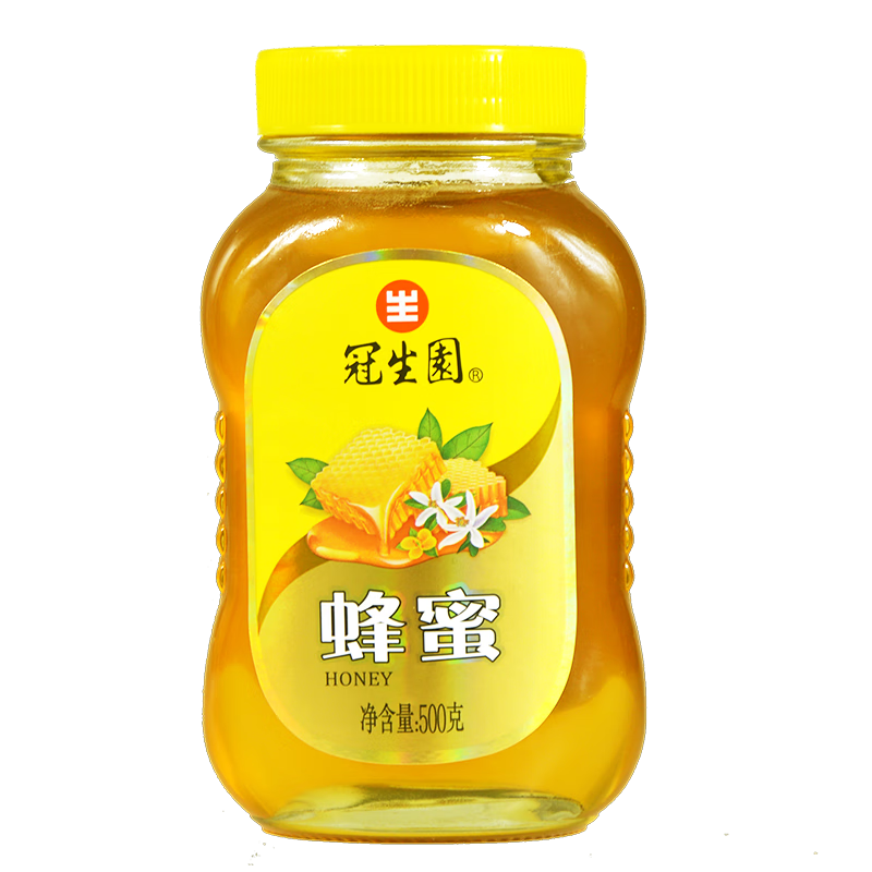 冠生園百花蜂蜜500g玻璃瓶裝蜂制品 【1瓶裝】冠生園蜂蜜500g