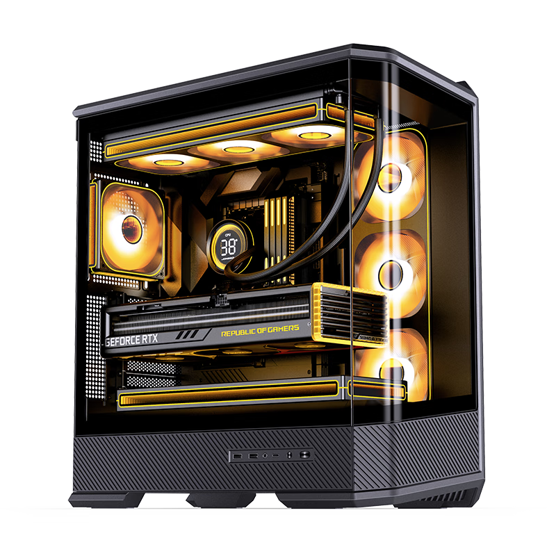 ��˼����JONSBO��D400��ɫ ATX���������䣨���������沣��/˫360����/ATX��Դ/10����λ/Type-c Gen2 10Gbps+�� 379Ԫ