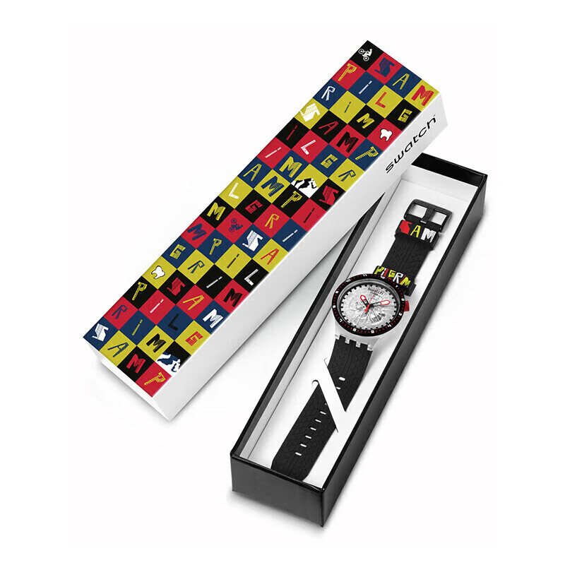 斯沃琪（Swatch）瑞士手表ATHLETES CAPSULE 生日礼物送女友石英表 PILGRIM-骑行人生 SB05K103