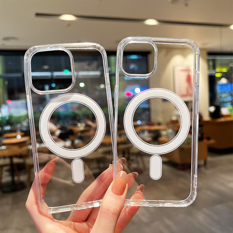 铂呐苓苹果17手机适用16pro磁吸透明壳保护套magsafe软硬壳iPhone17promax16e充电壳超薄气囊防摔手机壳 16pro 透明磁吸保护壳