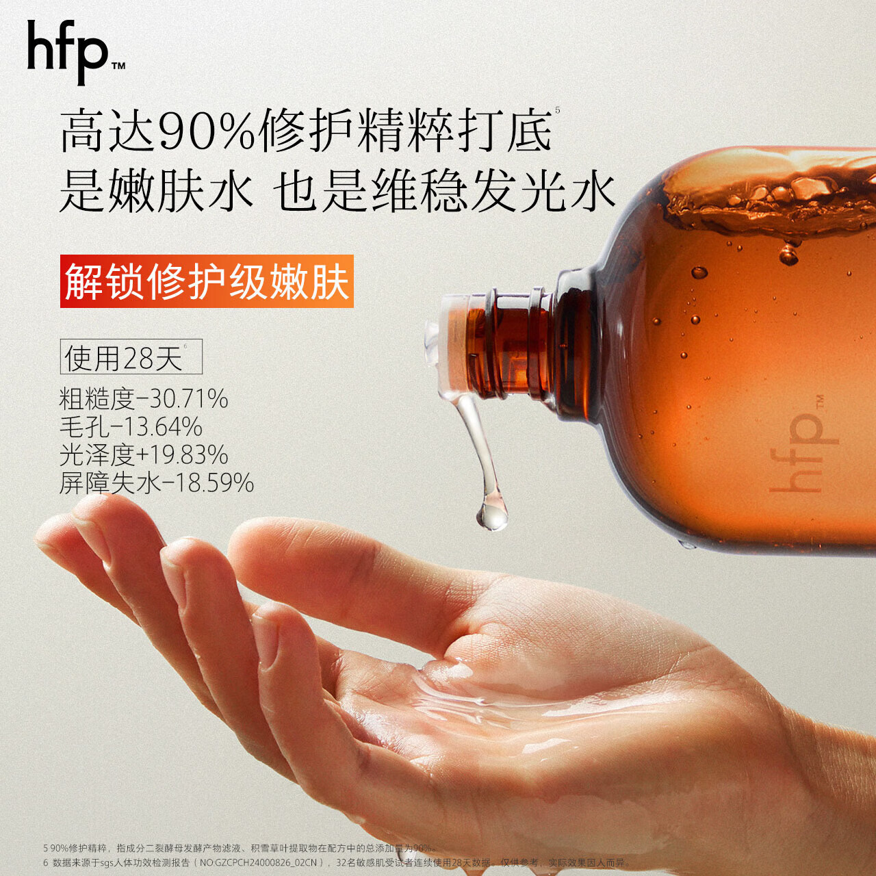 hfp果酸水爽肤水祛痘保湿减少粉刺闭口控油湿敷水护肤品套装礼物 果酸水180ml+氨基酸洗面奶120g