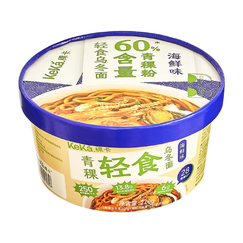 稞卡60%青稞低脂鮮烏冬面條輕食面沖泡方便速食桶裝免煮扛餓拉面拌面 60%青稞輕食烏冬面 烏冬面肉醬味4