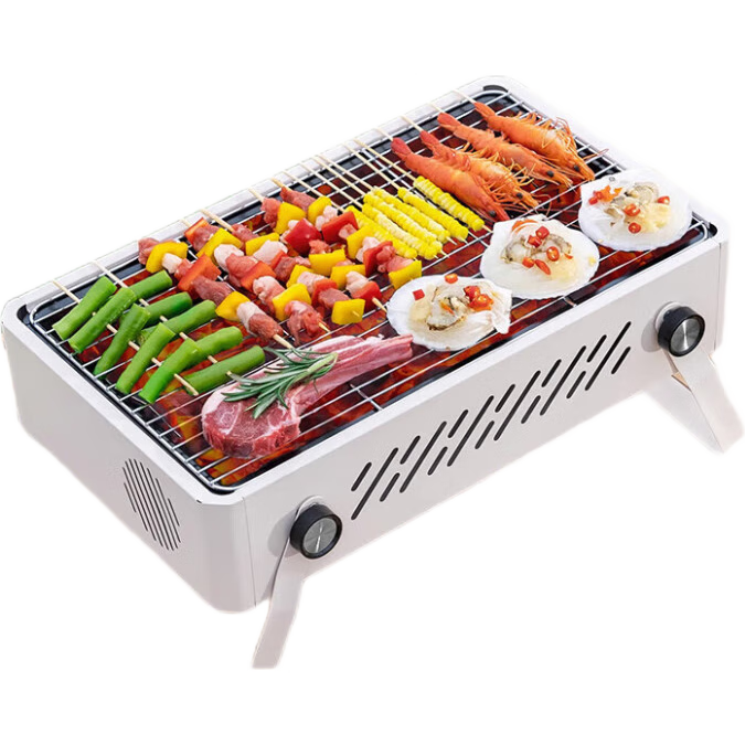 小魔户外烧烤炉 烧烤架 木炭烤炉便携式烤肉架露营碳烤炉烧烤用具