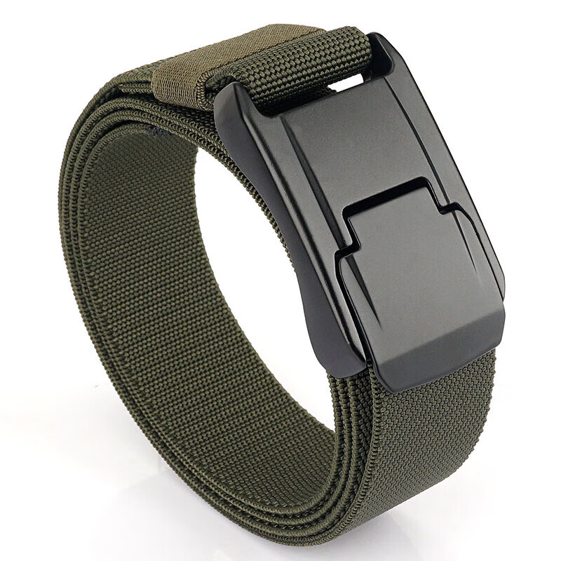 TFO 戶外腰帶 戶外彈力褲帶徒步登山休閑皮帶2802419 軍綠色