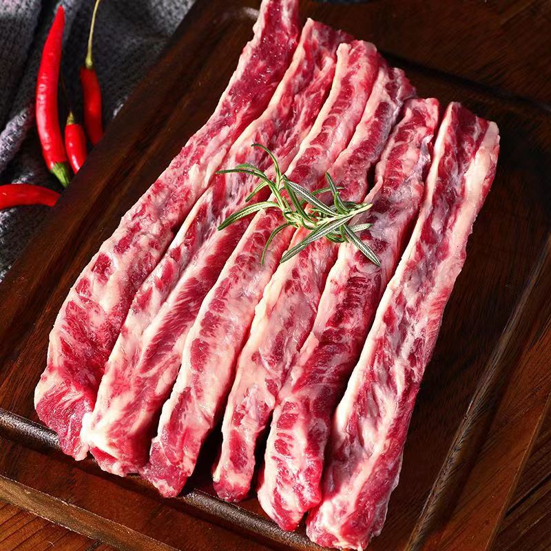 进口原切安格斯牛肋条短肋条去骨生牛肉可煎烤雪花牛肉烧烤肉食材 澳洲进口 安格斯牛肋条*1斤