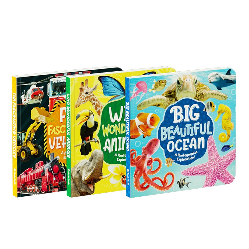 点读版 大美照片书合辑（3册）Big Beautiful Books 进口原版 英文绘本  儿童趣味科普读物 2-5岁 小怪兽点读笔（5G/wifi/本地）小蝌蚪点读笔