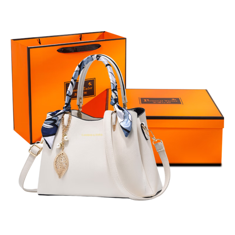 游子吟母亲节礼物送妈妈女士手提包包2025新款包包女包单肩包斜挎女包 白色-礼盒包装拍这个109元