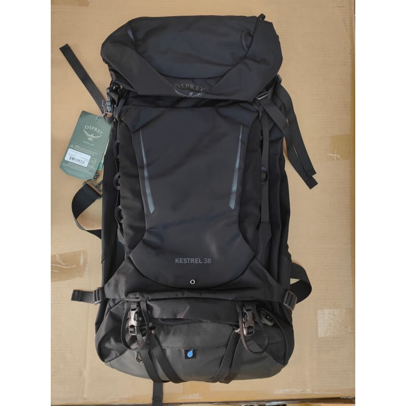 OSPREY24年户外新款五代38升小鹰双肩包徒步露营男女款登山包背包大容量 黑色38L