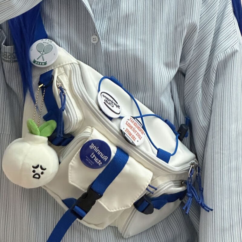 MPPMCK斜挎包男胸包大容量腰包背包运动单肩包女手机包户外便携小挎包