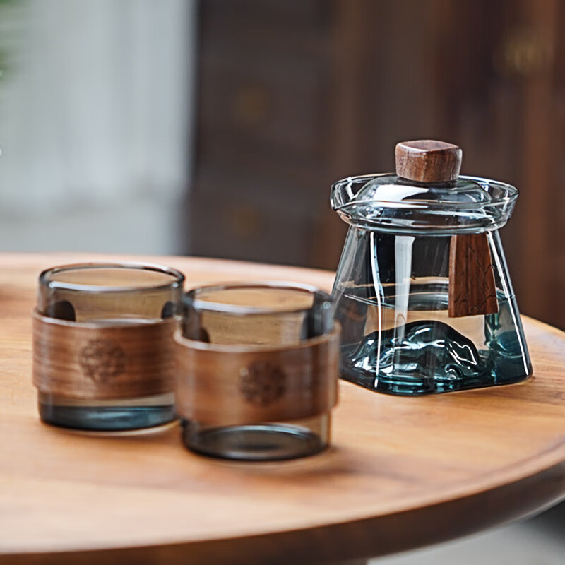 全度耐热高硼硅玻璃盖碗功夫茶具三才杯泡茶碗手防烫抓泡茶杯沏茶碗 祥云冰山盖碗灰色320ml