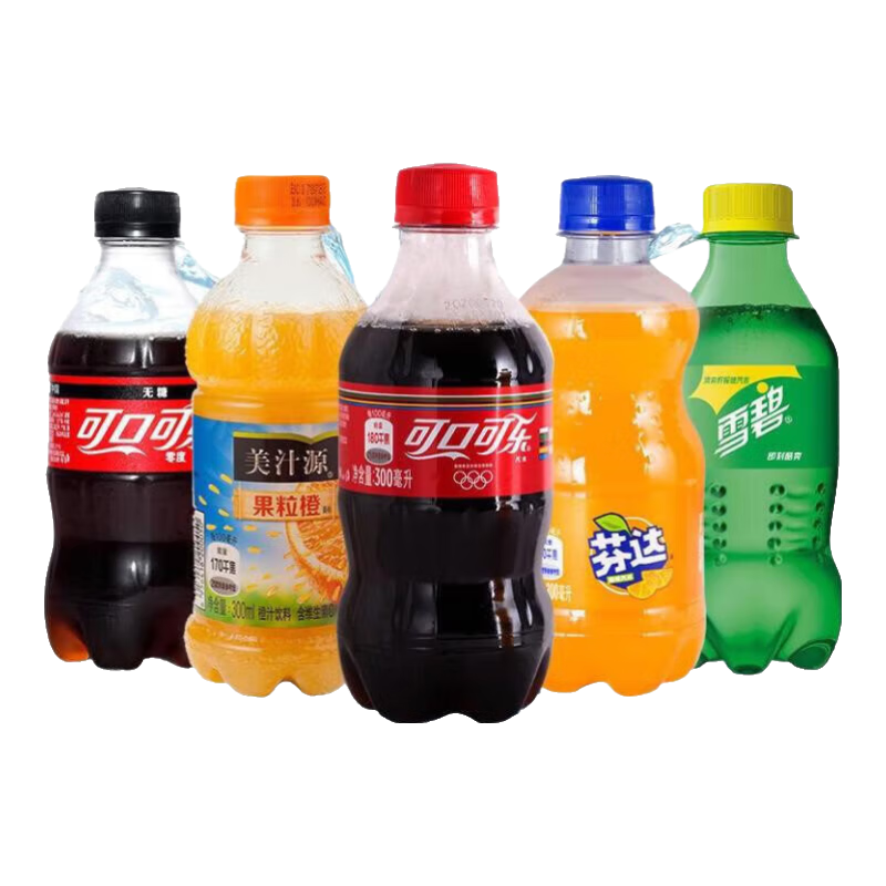 可口可乐可选规格300ml/瓶瓶装 可口可乐小瓶碳酸饮料批发聚会 芬达300ml*6瓶装