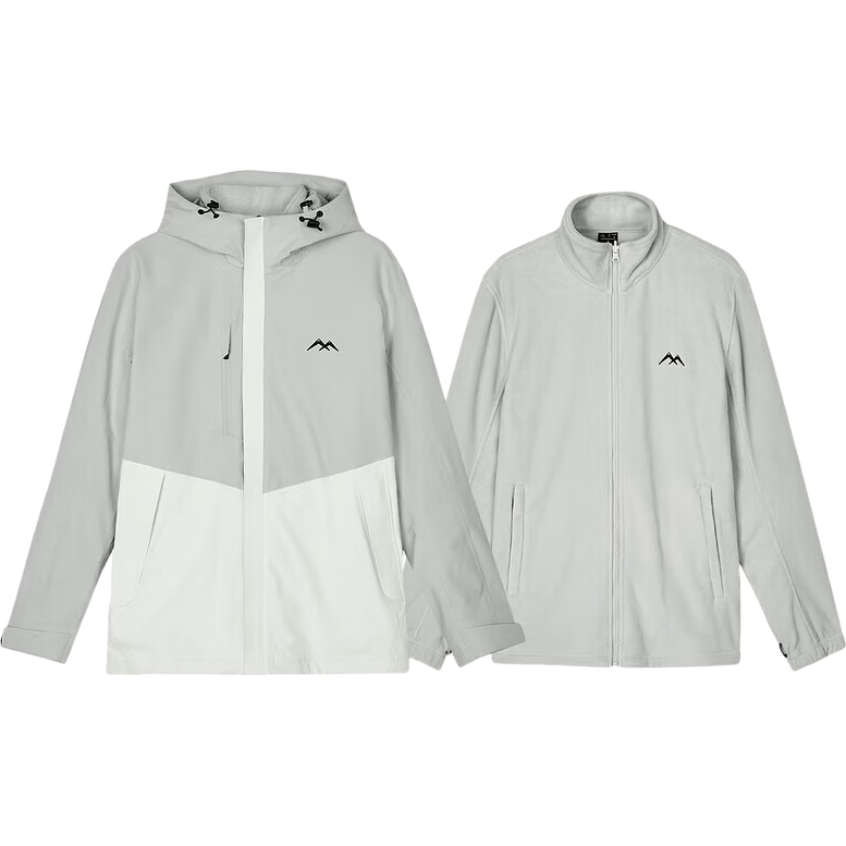 斯凯奇成毅同款魔方系列冲锋衣男秋冬季保暖三合一摇粒绒舒适登山服