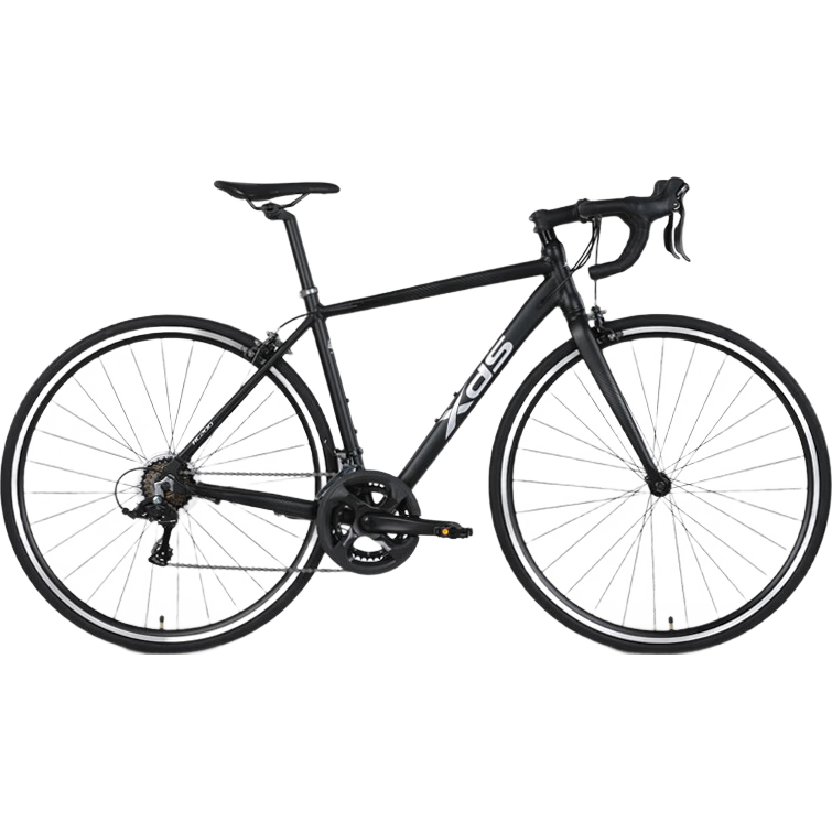 喜德盛【吳磊推薦】公路自行車RC200成人車14速變速車 黑銀700C*480MM