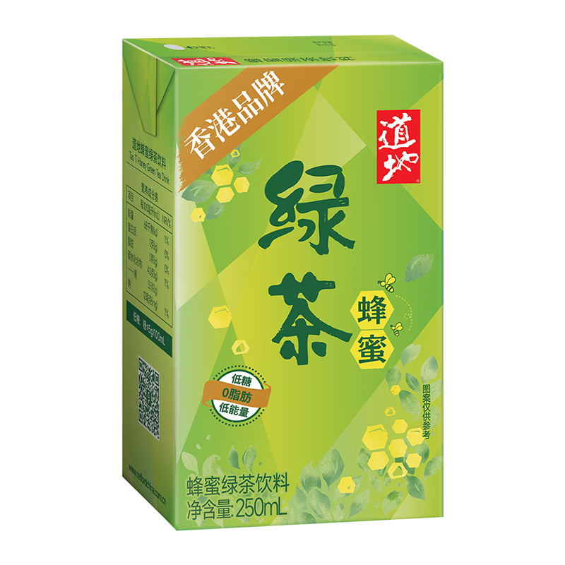 道地（TAO-TI）蜂蜜绿茶饮料 低糖0脂肪 250ml*24盒