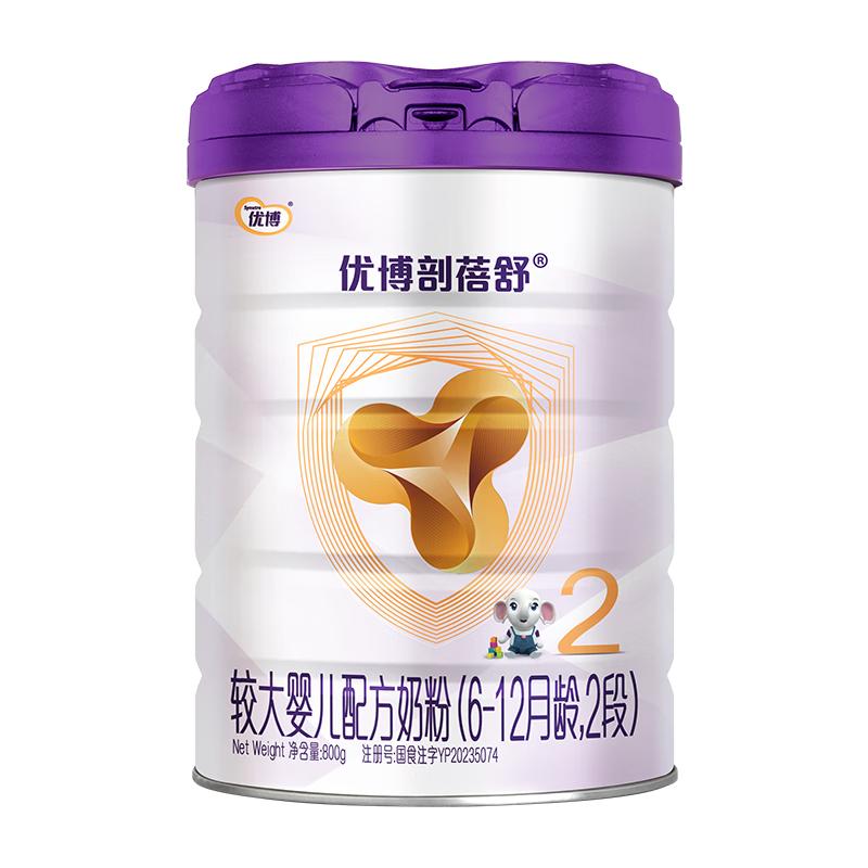 圣元（Synutra）優(yōu)博剖蓓舒嬰幼兒配方牛奶粉6-12月2段800克*6罐歐洲奶源剖宮產(chǎn)