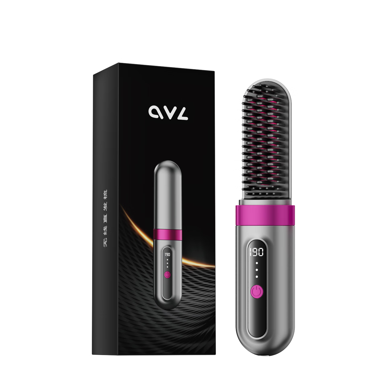 OVL【情人节礼物】直发梳无线卷发棒负离子不伤发卷发棒造型梳子速热便捷卷发梳美发工具 【旗舰款】3档负离子+防烫保护壳