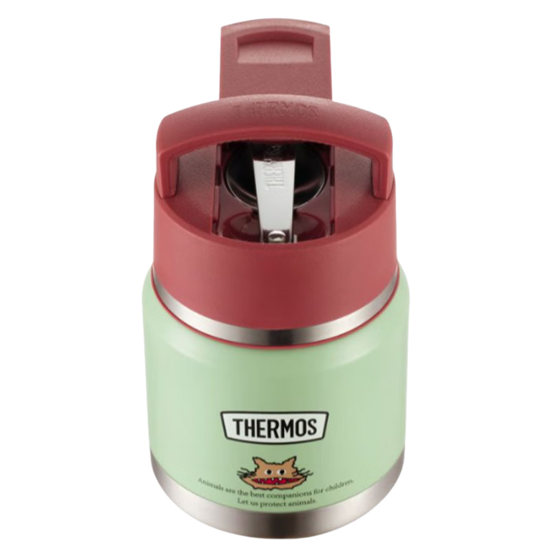 膳魔师（THERMOS）儿童保温杯饭盒316L不锈钢宽口辅食罐焖烧杯提手学生带勺上学TCFF